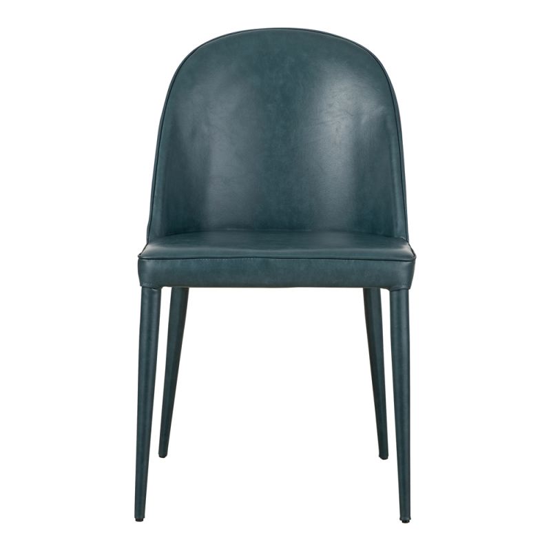 Moes Home - Burton Dining Chair Dark Teal Vegan Leather (Set of 2) - YM-1002-36