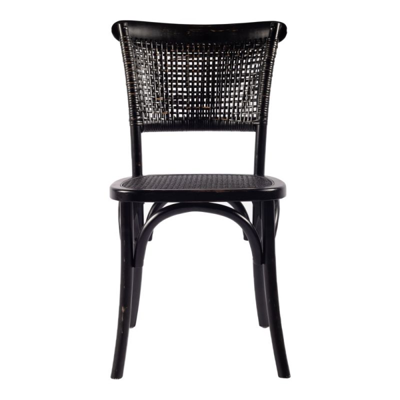 Moes Home - Churchill Dining Chair in Antique Black - (Set of 2) - FG-1001-02