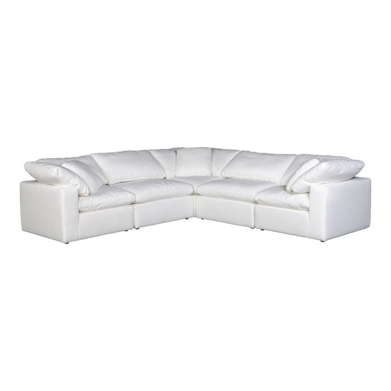 Moes Home - Clay Classic L Modular Sectional Livesmart in Fabric Cream - YJ-1010-05