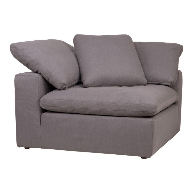 Moes Home - Clay Corner Chair Livesmart Fabric in Light Grey - YJ-1000-29