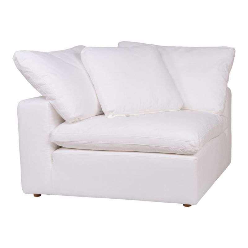 Moes Home - Clay Corner Chair Livesmart Fabric in White - YJ-1000-05