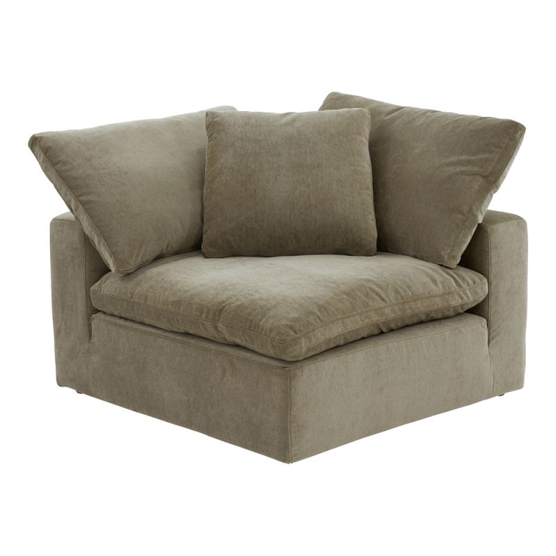 Moes Home - Clay Corner Chair Performance Fabric Desert Sage - YJ-1000-16