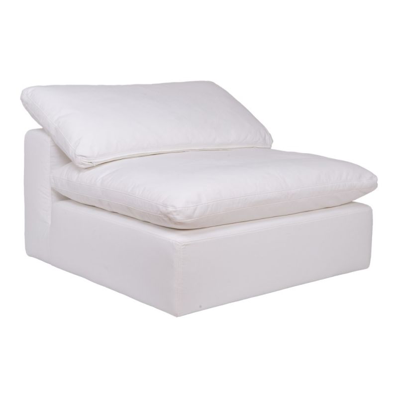 Moes Home- Clay Slipper Chair Livesmart Fabric in White - YJ-1001-05