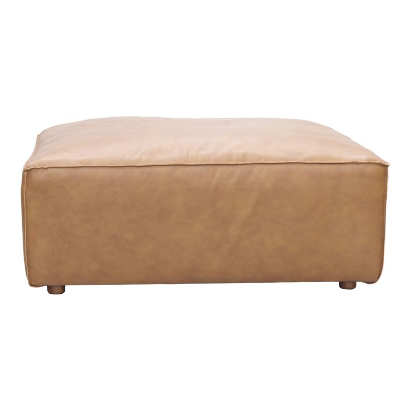 Moes Home - Form Ottoman Sonoran Tan Leather - XQ-1003-40