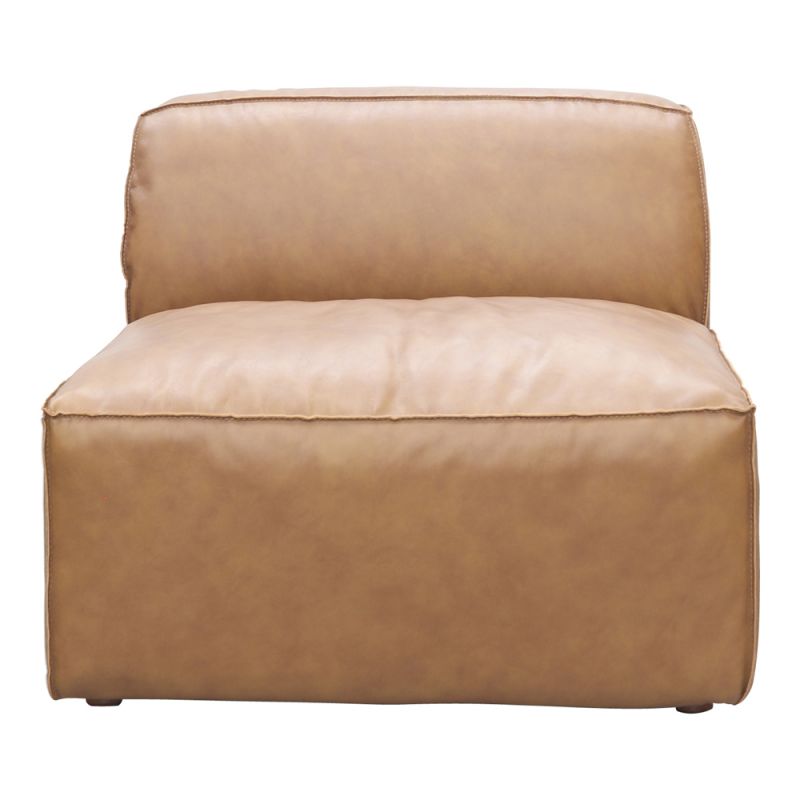 Moes Home - Form Slipper Chair Sonoran Tan Leather - XQ-1002-40
