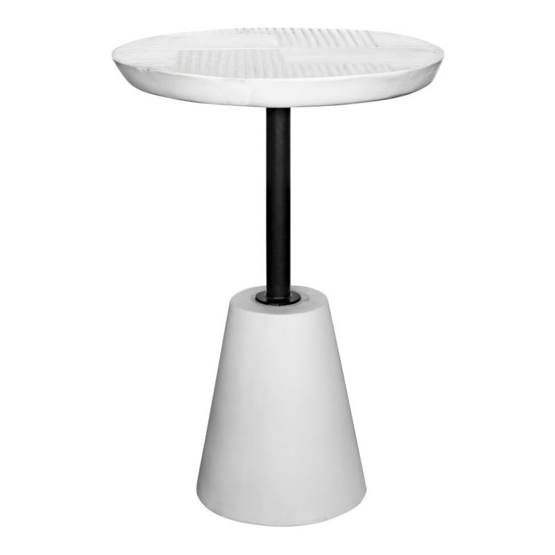 Moes Home - Foundation Outdoor Accent Table White - BQ-1046-18