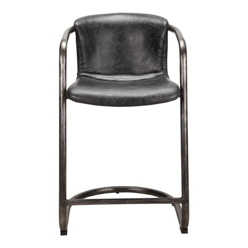 Moes Home - Freeman Counter Stool in Antique Black (Set of 2) - PK-1061-02
