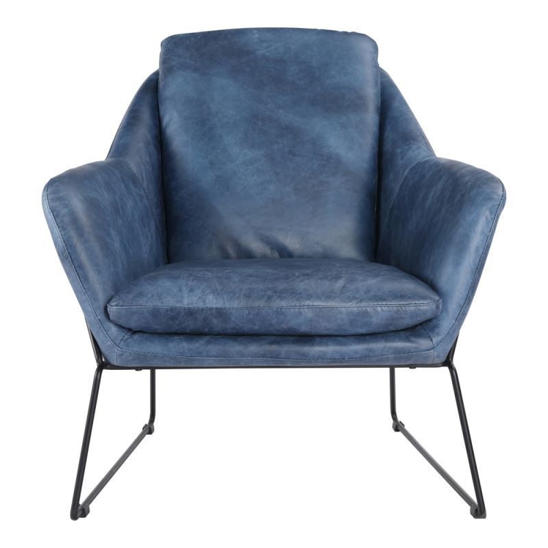 Moes Home - Greer Club Chair in Blue - PK-1056-19