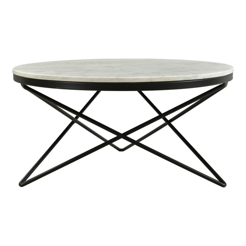 Moes Home - Haley Coffee Table with Black Base - IK-1002-02