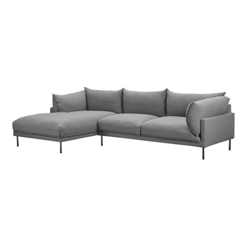 Moes Home - Jamara Left Sectional in Charcoal - UB-1016-07-L-0