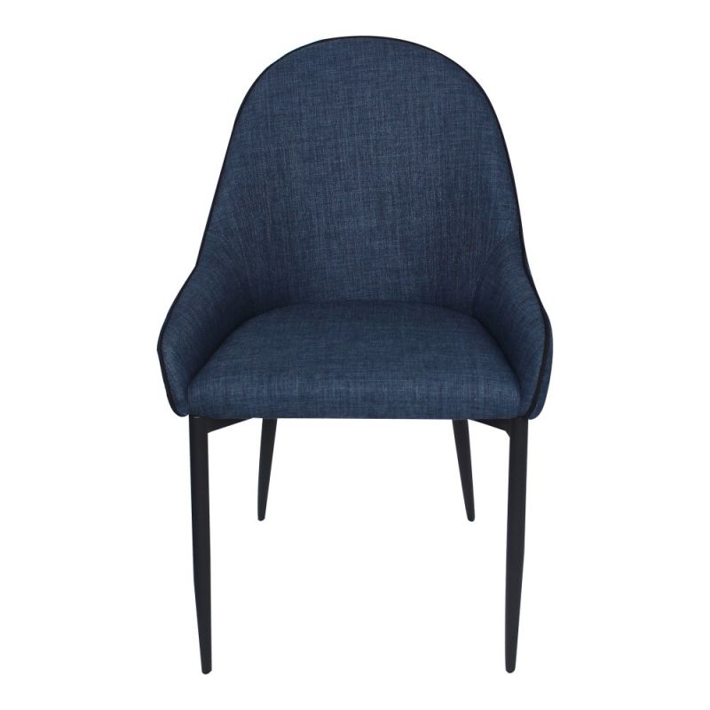 Moes Home - Lapis Dining Chair Dark in Blue (Set of 2) - UU-1001-26