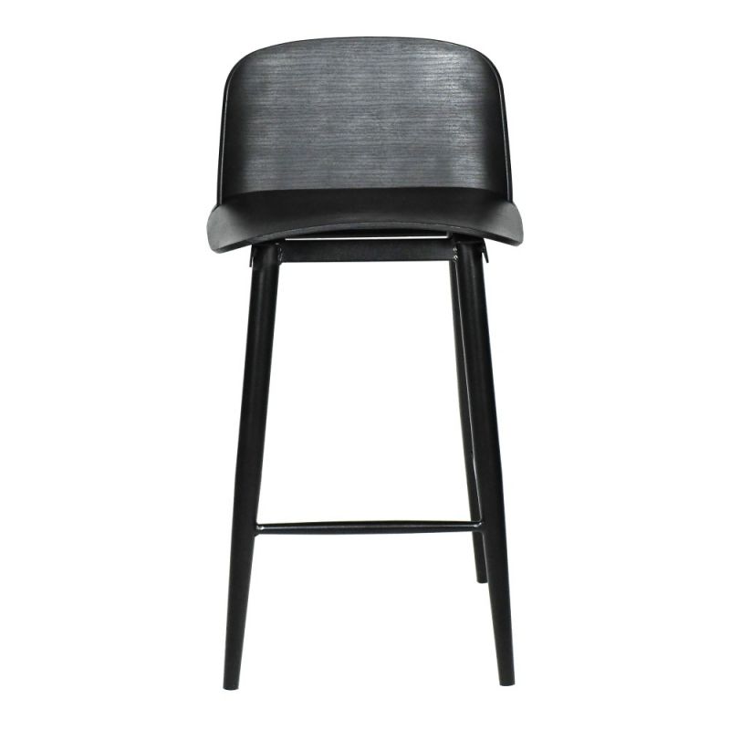 Moes Home - Looey Counter Stool Black (Set of 2) - QX-1008-02