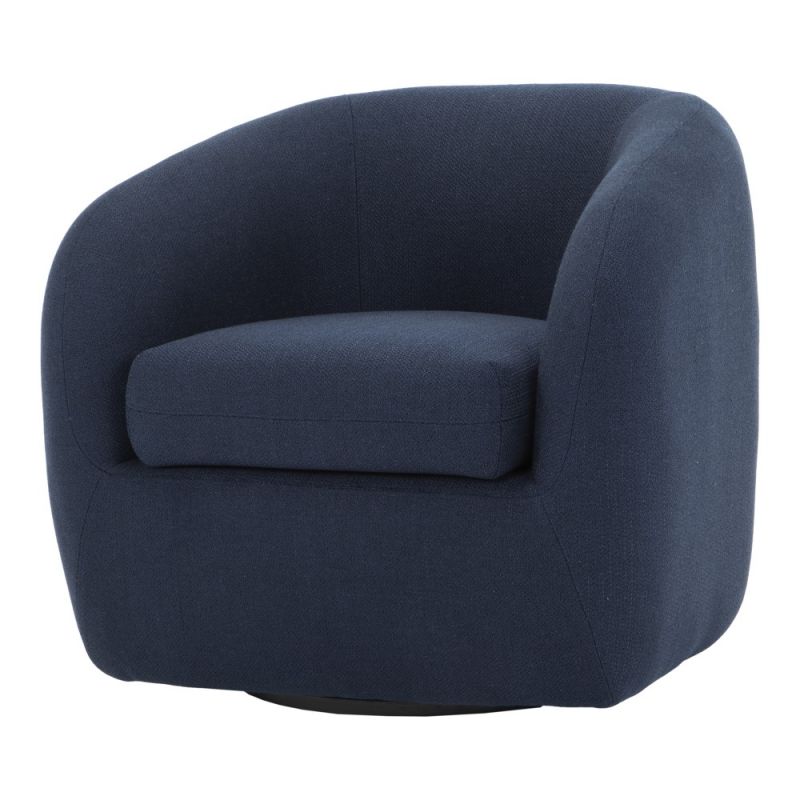 Moes Home - Maurice Swivel Chair Midnight Blue - JM-1003-46