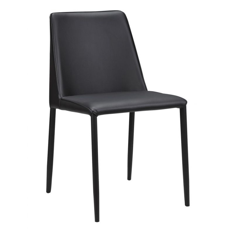 Moes Home - Nora Pu Dining Chair Black (Set of 2) - YM-1004-29