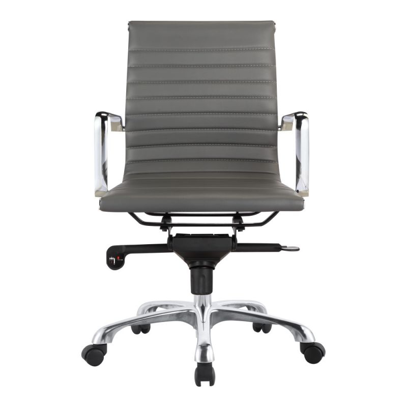 Moes Home - Omega Office Chair Low Back in Grey - ZM-1002-29
