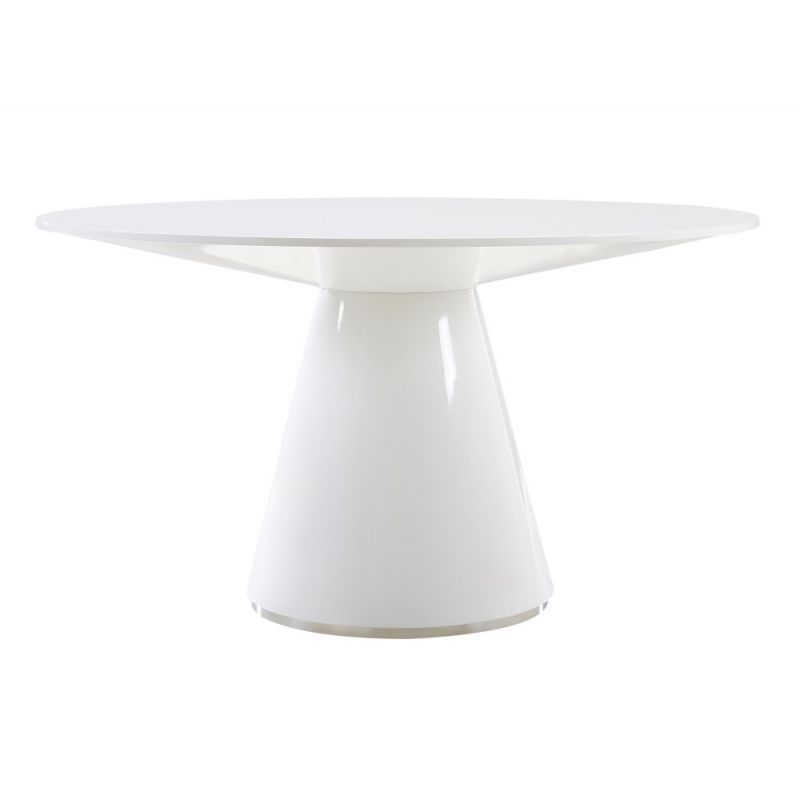 Moes Home - Otago Dining Table 54in Round in White - KC-1029-18