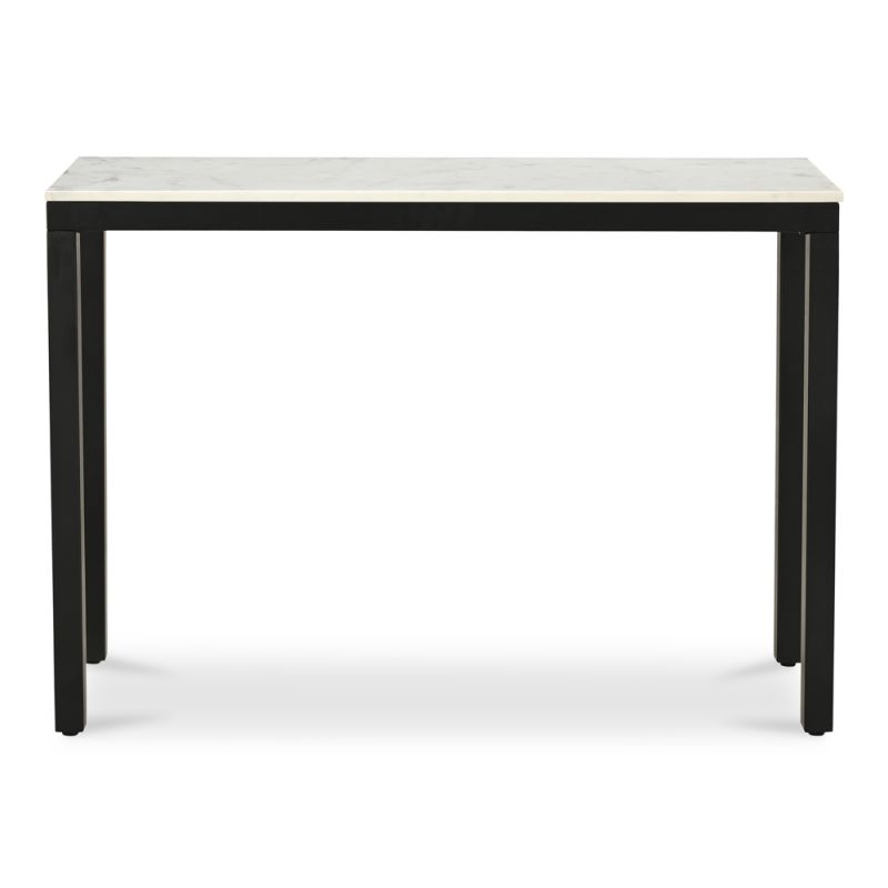 Moes Home - Parson Console Table White Marble - KY-1035-02-0