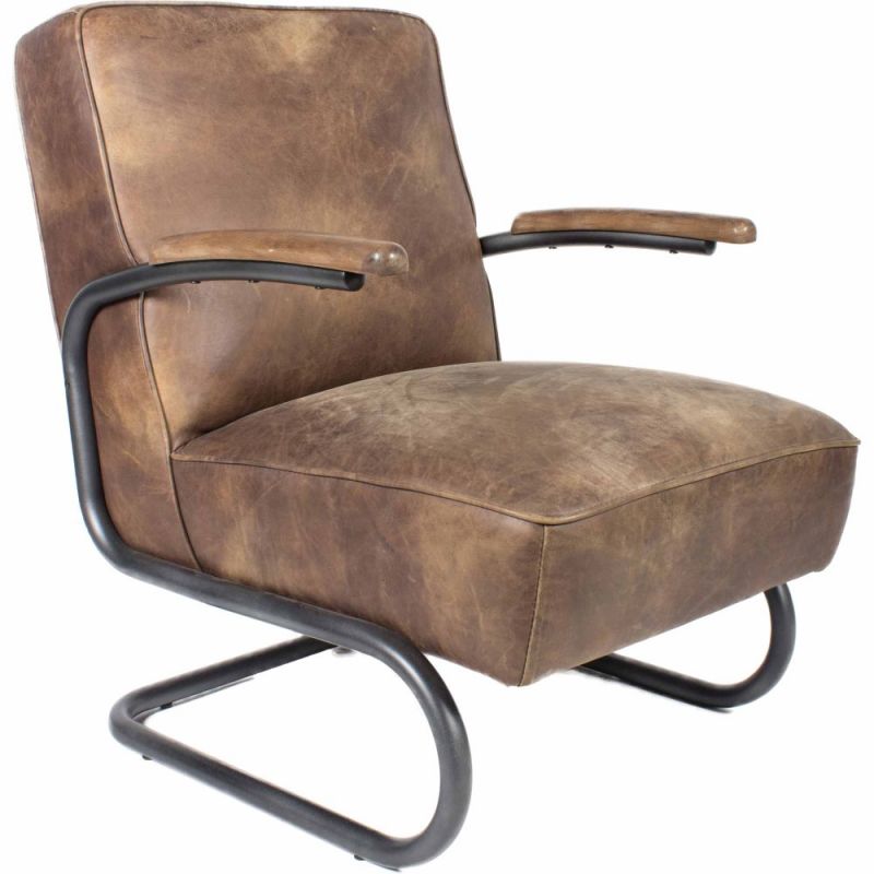 Moes Home - Perth Club Chair in Light Brown - PK-1022-03