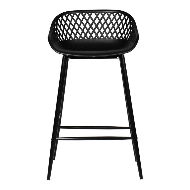 Moes Home - Piazza Outdoor Counter Stool Black (Set of 2) - QX-1009-02