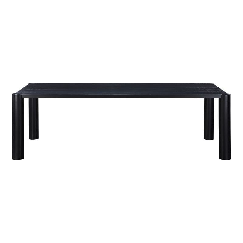 Moes Home - Post Dining Table Large Oak Black - BC-1112-02