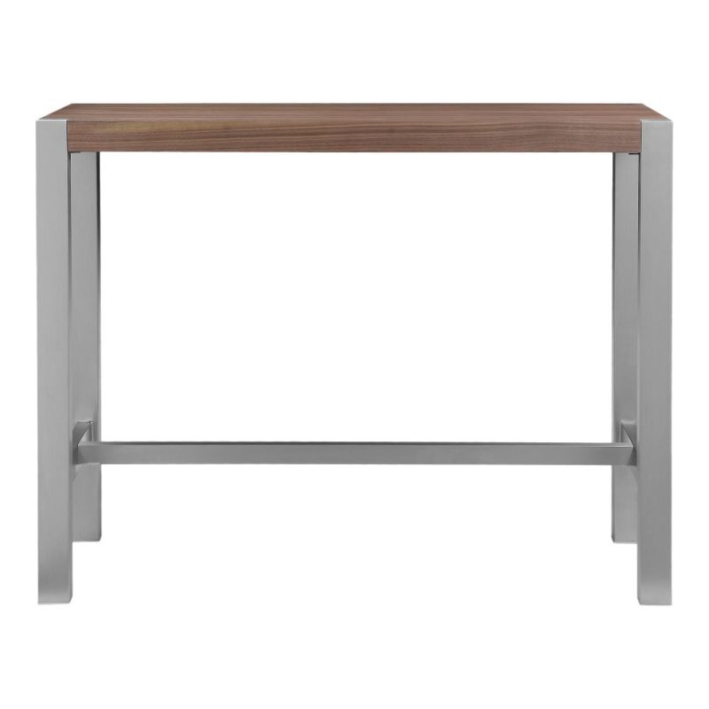 Moes Home - Riva Countertable in Walnut - ER-1079-03-0