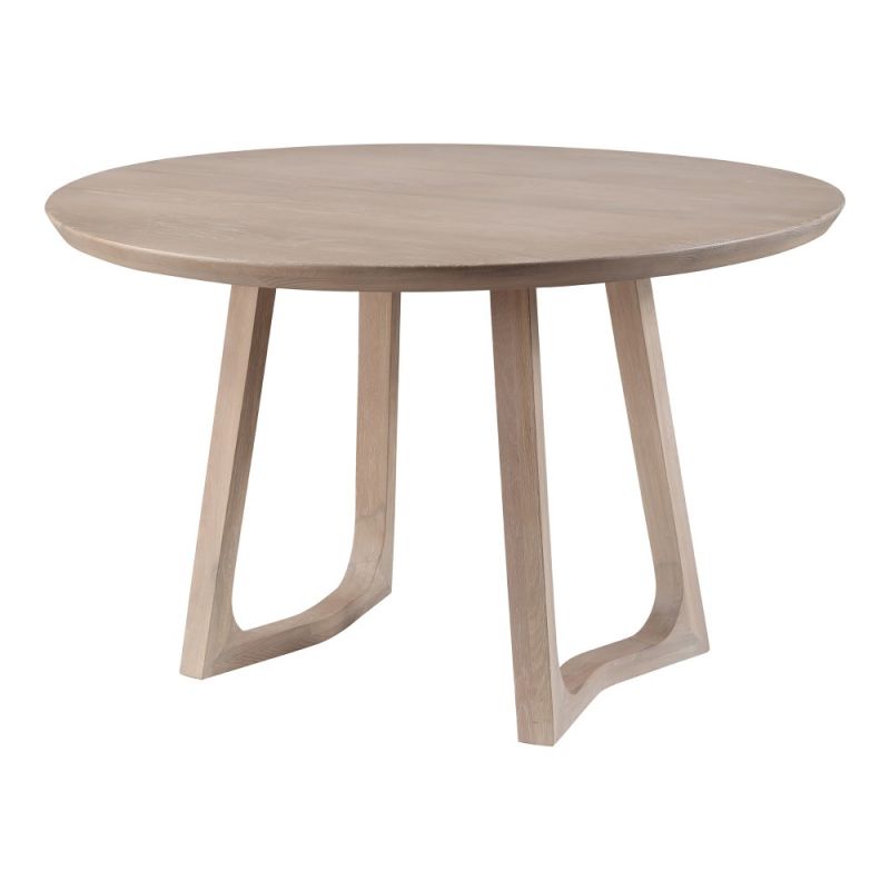 Moes Home - Silas Round Dining Table in White Oak - BC-1101-18