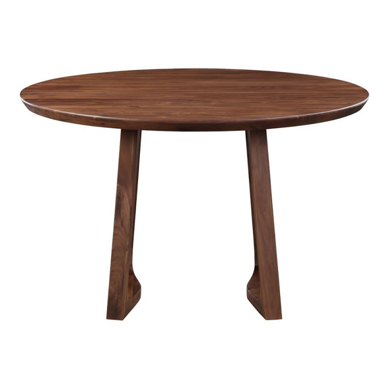 Moes Home - Silas Round Dining Table Walnut - BC-1100-24