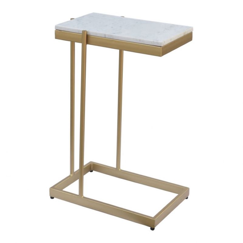 Moes Home - Sulu C Table in White Marble - IK-1019-18
