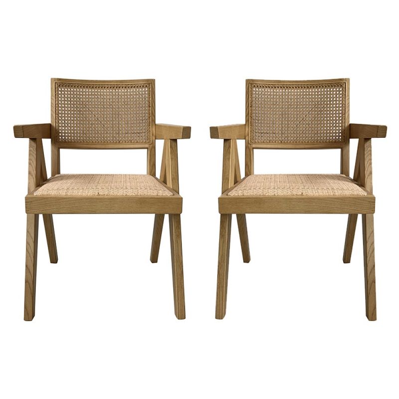 Moes Home - Takashi Dining Chair in Nature (Set of 2) - FG-1022-24