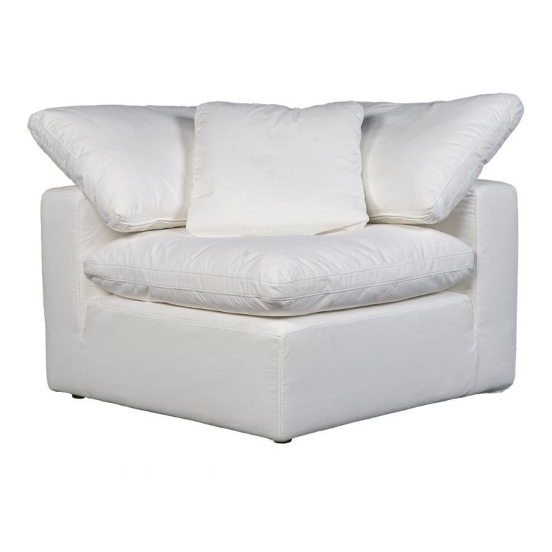 Moes Home - Terra Condo Corner Chair Livesmart Fabric Cream - YJ-1012-05