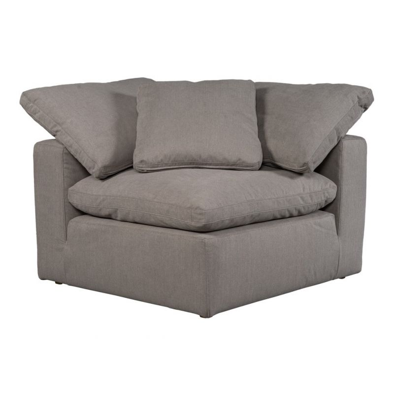 Moes Home - Terra Condo Corner Chair Livesmart Fabric Light Grey - YJ-1012-29