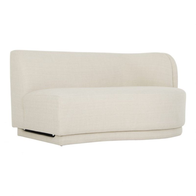 Moes Home - Yoon 2 Seat Chaise Right in Cream - JM-1016-05