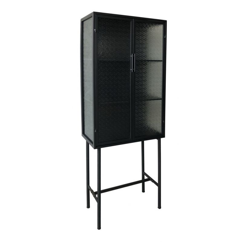 Moes Home - Zakk Metal Cabinet Black - KK-1018-02