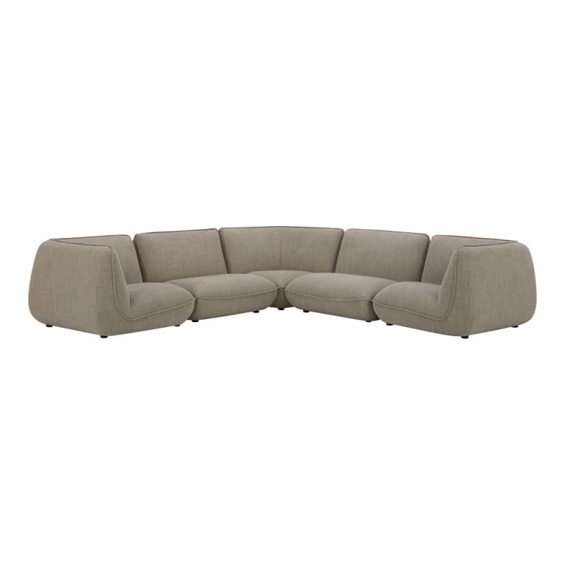 Moes Home - Zeppelin Classic L Modular Sectional Speckled Pumice - KQ-1021-15