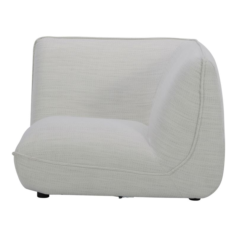 Moes Home - Zeppelin Corner Chair Salt Stone White - KQ-1012-18