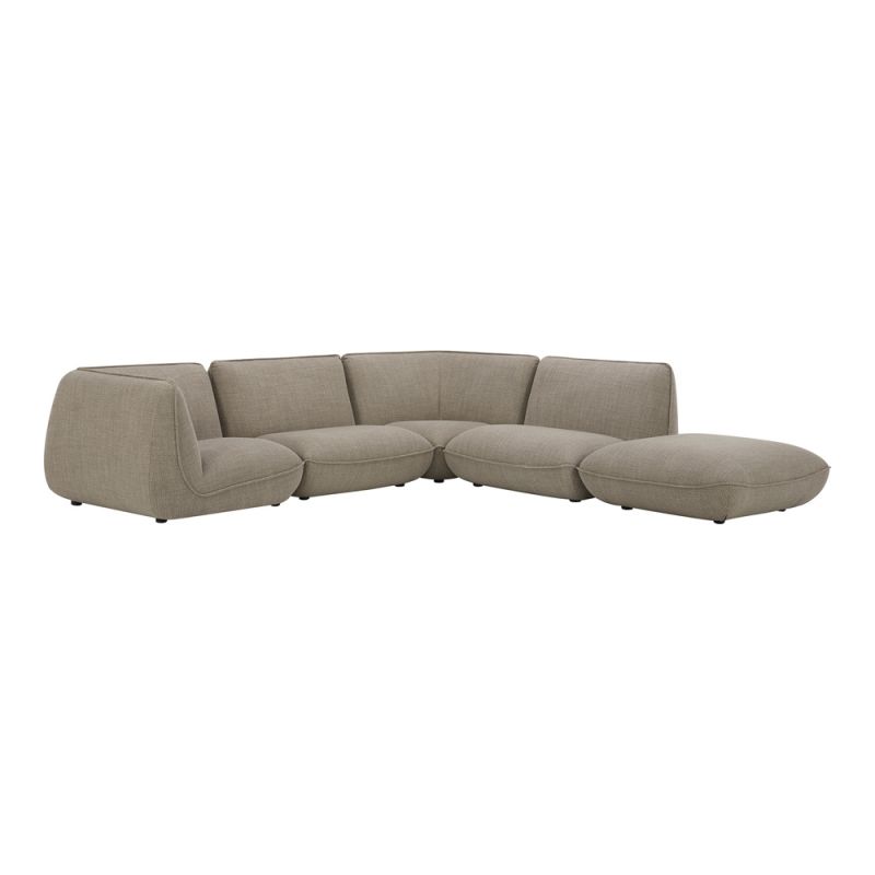 Moes Home - Zeppelin Dream Modular Sectional Speckled Pumice - KQ-1023-15