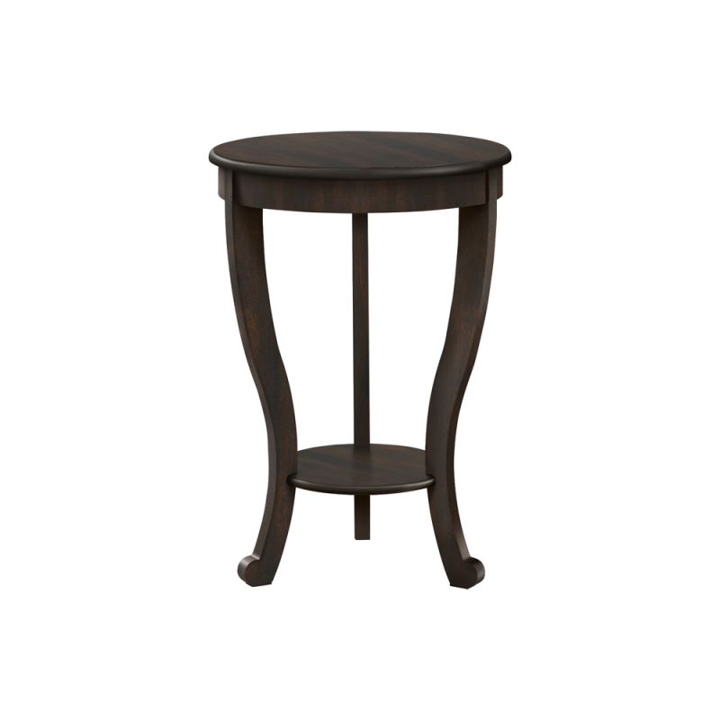 Monarch Specialties - Accent Table, 2 Tier, Bedroom, End, Lamp, Nightstand, Round, Side Table, Brown Veneer, Traditional - I 3974