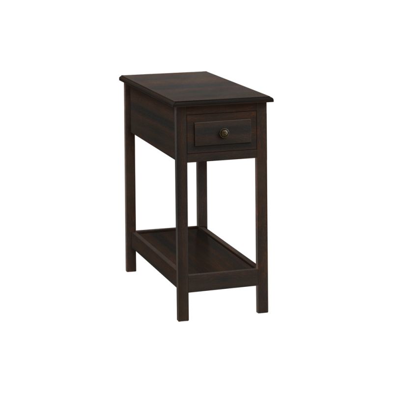 Monarch Specialties - Accent Table, 2 Tier, End, Side Table, Narrow, Nightstand, Bedroom, Storage Drawer, Lamp, Brown Veneer, Transitional - I 3990