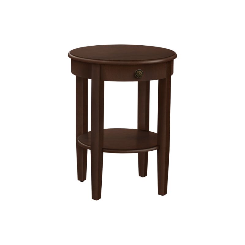 Monarch Specialties - Accent Table, 2 Tier, End, Side Table, Round, Nightstand, Bedroom, Lamp, Brown Veneer, Transitional - I 3975