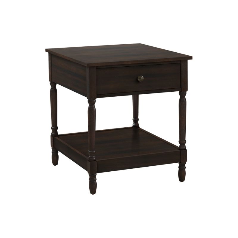 Monarch Specialties - Accent Table, 2 Tier, End, Side Table, Square, Nightstand, Bedroom, Lamp, Brown Veneer, Traditional - I 3976
