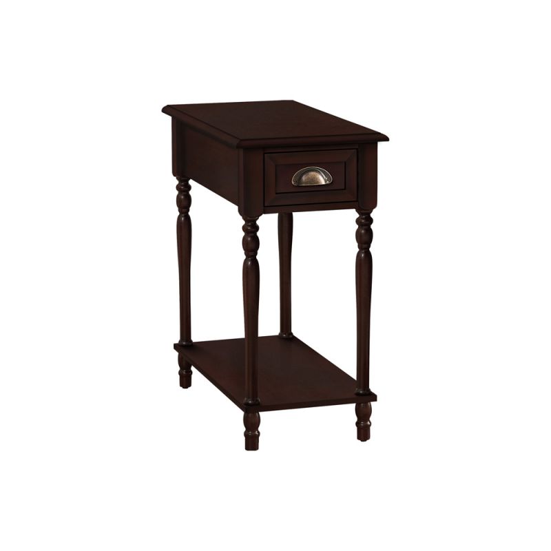 Monarch Specialties - Accent Table, 2 Tier, Side Table, End, Narrow, Nightstand, Bedroom, Lamp, Storage Drawer, Brown Veneer, Traditional - I 3969