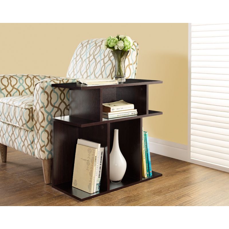 Monarch Specialties - Accent Table, Side, End, Nightstand, Lamp, Living Room, Bedroom, Laminate, Brown, Contemporary, Modern - I-2474
