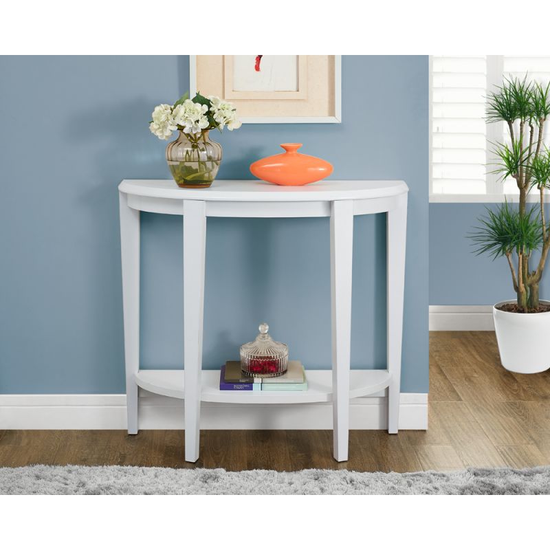 Monarch Specialties - Accent Table, Console, Entryway, Narrow, Sofa, Living Room, Bedroom, Laminate, White, Contemporary, Modern - I-2451