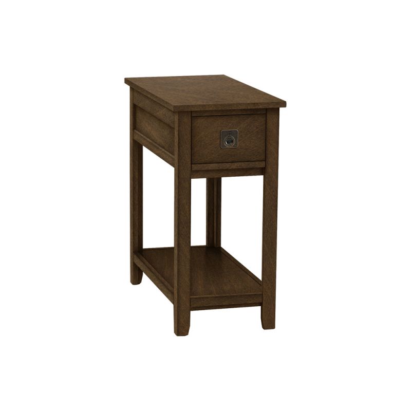 Monarch Specialties - Accent Table, End, Side Table, Nightstand, Bedroom, Narrow, Storage Drawer, Brown Veneer, Transitional - I 3953