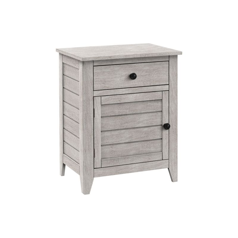 Monarch Specialties - Accent Table, Nightstand, Storage Drawer, End, Side Table, Bedroom, Lamp, Storage, Grey Veneer, Transitional - I 3950