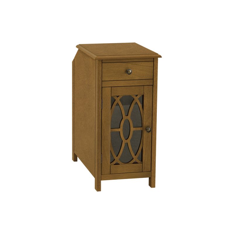 Monarch Specialties - Accent Table, Side Table, End, Narrow, Nightstand, Bedroom, Storage Drawer, Lamp, Brown Veneer, Traditional - I 3972
