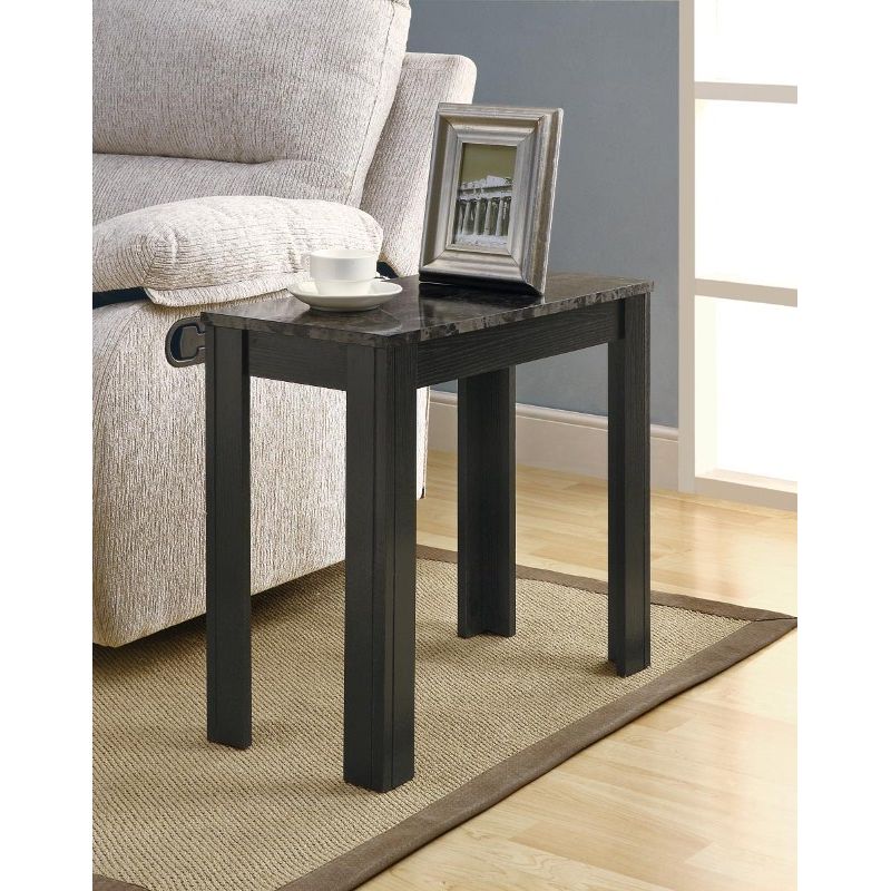 Monarch Specialties - Accent Table, Side, End, Nightstand, Lamp, Living Room, Bedroom, Laminate, Black, Grey, Transitional - I-3112
