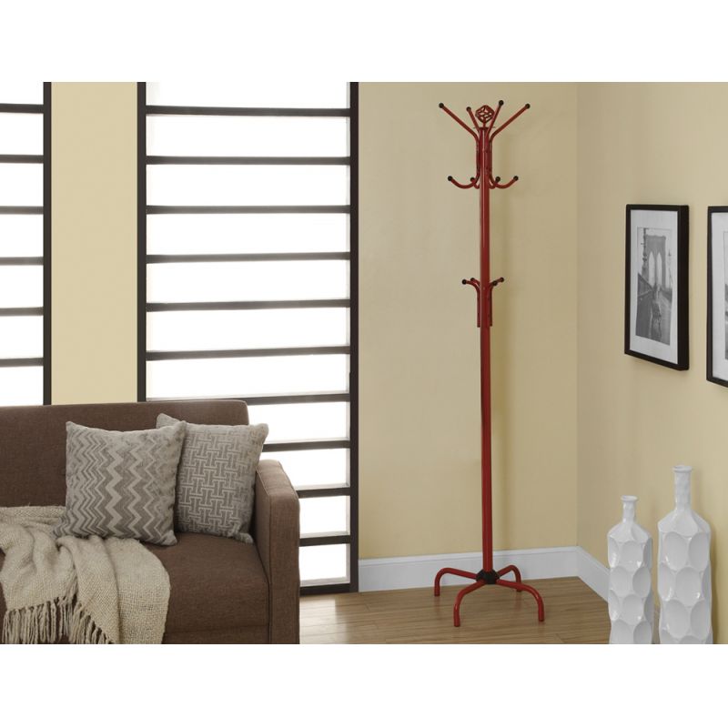 Monarch Specialties - Coat Rack, Hall Tree, Free Standing, 12 Hooks, Entryway, 70