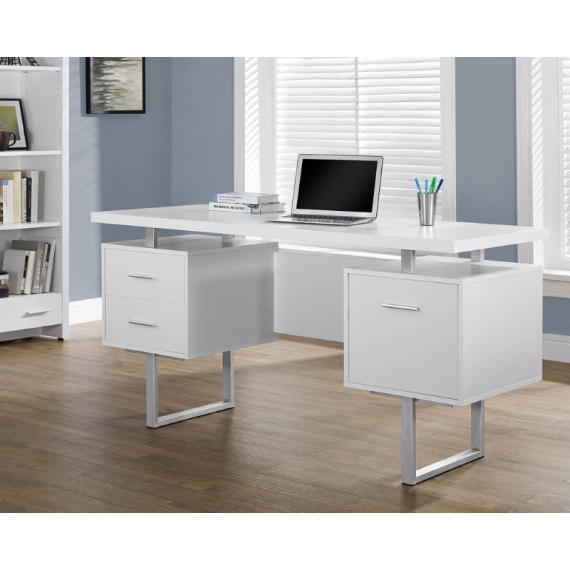 Monarch Specialties - Computer Desk, Home Office, Laptop, Left, Right Set-Up, Storage Drawers, 60