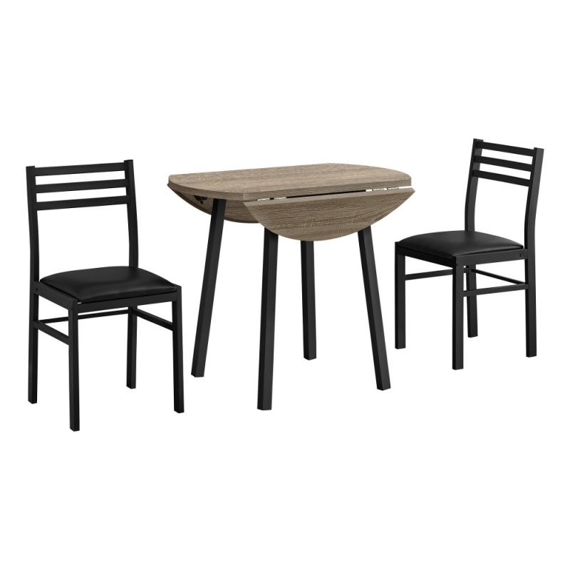 Monarch Specialties - Dining Table Set, 3Pcs Set, Small, 35